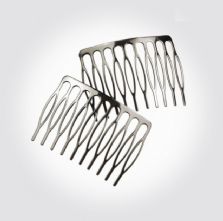 Pack of 2 Mini Stainless Steel Split Tooth Hair Combs 5cm